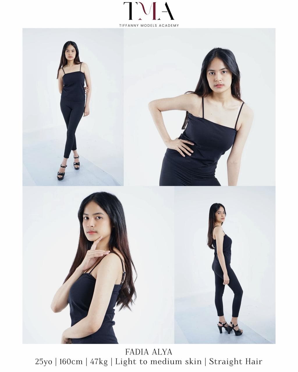 Fadia Alya — 25yo, 160cm, 47kg — Portfolio model profesional TMA